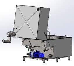Ouverture de ouvercle à 80° avec amortisseur à gaz supplémentaire